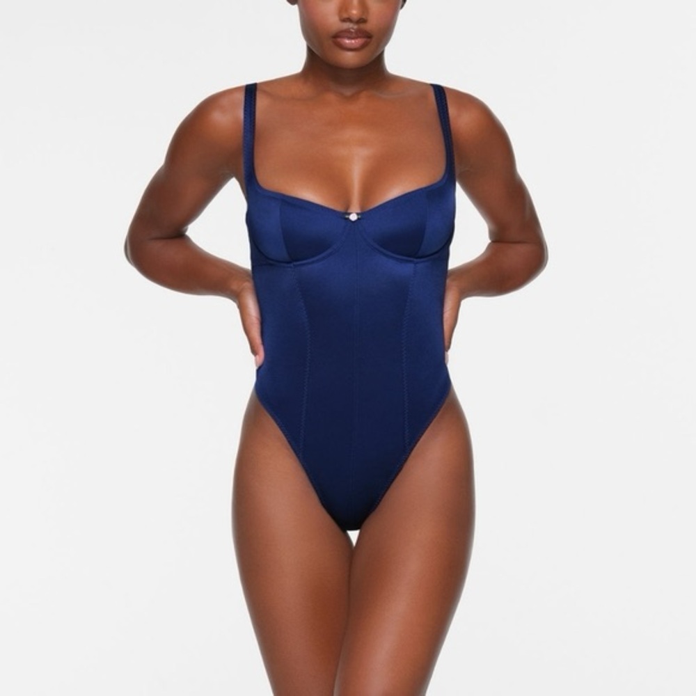 Skims navy blue bodysuit